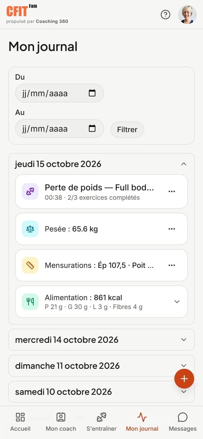 Journal du client